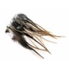 Hair Feathers ; 12 Pieces - GOLDEN BADGER Short Rooster Hackle Hair Feathers