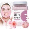 YMEYFAN Jelly Mask for Facial Professional - Bulgarian Rose Smooth Face Mask Skin Care, Hydrated Nourished Hydro Jelly Mask Powder, Gel Peel Off Mask for DIY Spa Salon Vajacial, 17.6Fl Oz