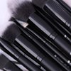 DUcare Makeup Brushes, 15Pcs Premium Synthetic Kabuki Makeup Brush Set, Professional Foundation Concealers Powder Blush Blending Face Eye Shadows Black Brush Sets
