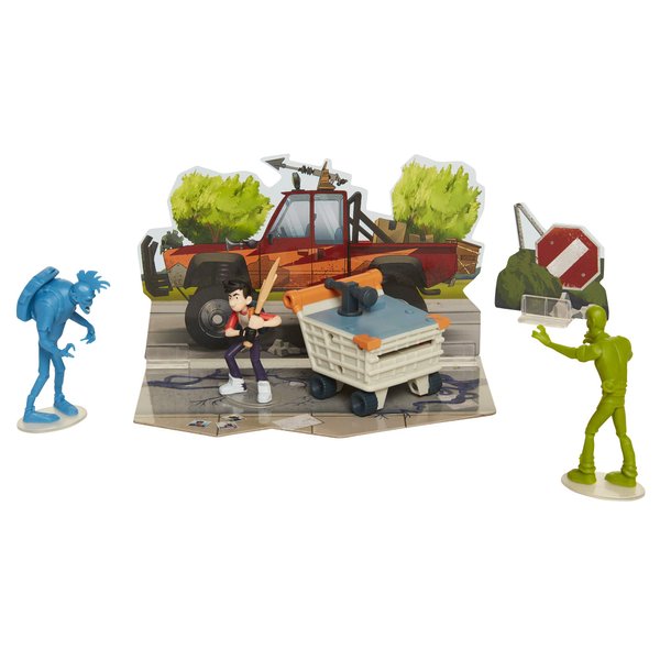 The Last Kids On Earth Toys Jack Action Figure 2.5" - Hero Pack Playset with 2 Zombies & Disk Launcher
