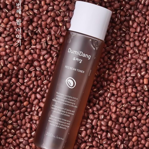 DumiDang Red Bean Essence Toner - Korean Traditional Vegan Skincare Formula, Anti-Aging & Blemish Treatment with Fermented Red Bean Extract, 200mL | 6.75 fl. oz