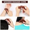 2 Pcs Gua Sha Comb Natural Sandalwood Wide Tooth Scraping Scalp Massager Comb Head Massager Body, Head, Neck, Hands and Legs for Women Men
