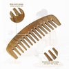VOCOSTE Wooden Comb, Wide Tooth Wood Comb for Women, Sandalwood Wide Tooth Comb, Detangling Wood Comb, No Static Wooden Comb for Curly Wet Hair 6.34"x2.28"x0.47"