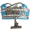 Infinity Collection Swim Bracelet- Girls Swimming Charm Bracelet- Love Swim Jewelry - Gift For Swimmers, Swim Team