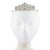 Lux Accessories Christmas Silver Tone Snowflakes Crystal Rhinestones Hair Princess Tiara