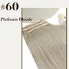 Sunny Blonde Human Hair Clip in Extensions Stable Clip in Extensions Real Human Hair Platinum Blonde Hair Clip Extensions for Women Clip in Hair Extensions Human Hair Blonde 3pcs 70g 18inch