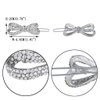 EVER FAITH Silver-Tone Austrian Crystal Wedding Little Bowknot Hair Clip Clear
