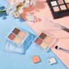 BENECREAT 4Pcs Empty DIY Eyeshadow Box Kit, Slim Custom Makeup Palette Wrapped Powder Blush Lipstick Container with 20pcs Palette Pans for Travel, DIY Cosmetic, Crafts projects
