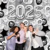 New Years Eve Party Supplies 2025 Silver, 86 Pcs Happy New Year Decorations 2025 Silver, New Years Eve Decorations Black And Silver, New Years Decorations 2025