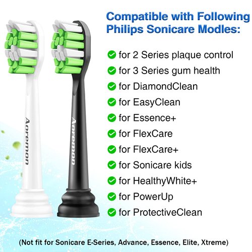 Aoremon Replacement Toothbrush Heads Compatible with Sonicare DiamondClean W C2 G2 W2 C1 C3 4100 5100 6100, 12 Count