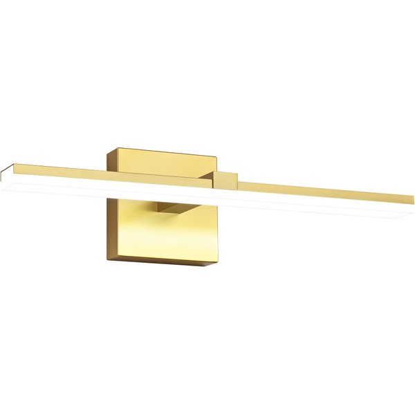 ZUZITO Dimmable Modern Gold Bathroom Light Fixtures 18 inch LED Vanity Light Bar Over Mirror for Bath