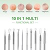 Pimple Popper Tool Kit,Blackhead Remover Tool 5 Pcs Blackhead Extractor Tool for Face Comedone Zit Acne Whitehead Blemish, Stainless Steel Extraction Tools Set