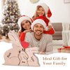 Personalized Wooden Puzzle with 2-8 Family Name,Wooden Rabbit Puzzle,Customizable Wooden Puzzle for Home Decor and Thoughtful Gifts,Birthday for Mom, Dad (Rabbit)