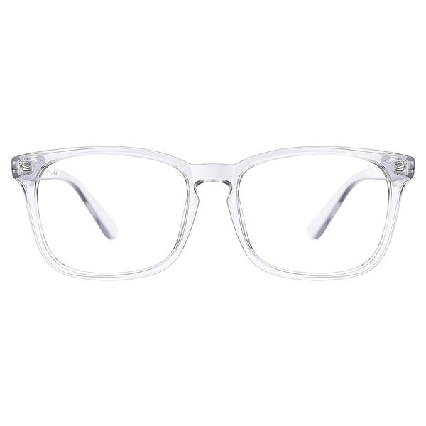 TIJN Blue Light Blocking Glasses for Women Men Clear Frame Square Nerd Eyeglasses Anti Blue Ray Computer Screen Glasses