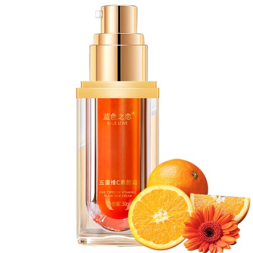 BLUE LOVE Five Vitamin C Tone-up Cream for Women, Silky Tinted Moisturizer Makeup Five VC Tone Up Cream, Natural-Looking Face BB Cream, Easily Absorbed Face Moisturizer for All Skin Types, 5.5oz