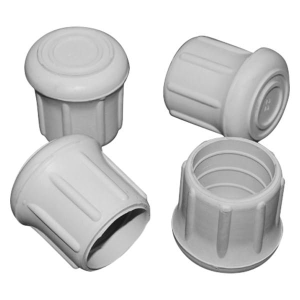 TAYLOR MADE PRODUCTS Rubber Chair Tips fits 7/8" tubing White