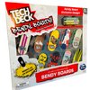 Tech Deck Bendy Boards Collectible Mini Skateboard Erasers, Rubberized Fingerboards (Set 1)