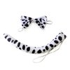 Halloween Dalmatian Cow Headband Spotted Dog Ears Hair Bands Puppy Bow Tie Tail Headpiece Women Hairband Hair Hoops Party Decoration Cosplay Costume Cute Handmade Hair Accessories 1 Set Dalmatian