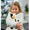 HWD 9.8'' Soft Cow Plush Dolls Stuffed Animals Toys Gifts for Kids, Toddler, Birthday, Valentines, Christmas (Sitting)