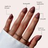 Glamnetic Press On Nails - Fall Mauve | Opaque Muted Blush Mauve Short Oval False Nails, Reusable Stick On Fake Nails with Glue | Salon Quality | 15 Sizes - 30 Nail Kit