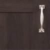 Hickory Hardware 1 Pack Solid Core Kitchen Cabinet Pulls, Luxury Cabinet Handles, Hardware for Doors & Dresser Drawers, 3 Inch Hole Center, Satin Antique Silver, Ithica Collection