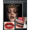 White Diamond Glitter Matte Lipstick, Gothic Shiny Lip Gloss, Sparkling High Pigment Longlasting Waterproof Smudgeproof Non-Stick Lipstick, Shimmer Lip Blam for Stage,Cosplay, Party Makeup-01