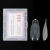 NMKL38 120PCS/Case Diamond Dual Forms for Polygel Nail Extension Mold Clear Full Cover False Nail Tips Hybrid Gel Acrylic Nail System Forms 12 Sizes