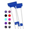 Crutcheze Premium USA Made Crutch Pad and Hand Grip Covers | Comfortable Underarm Padding Washable Breathable Moisture Wicking Orthopedic Products Accessories (Blue)
