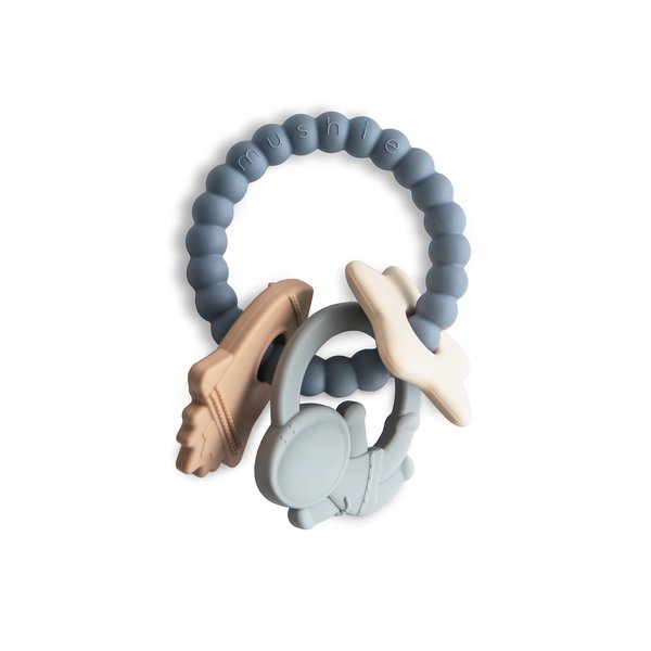 mushie Silicone Space Teething Ring Toy