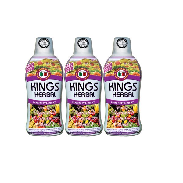 KINGS HERBAL Food Supplement 750ml Fruits Vegetables & Herb Fusion (1 Bottle)