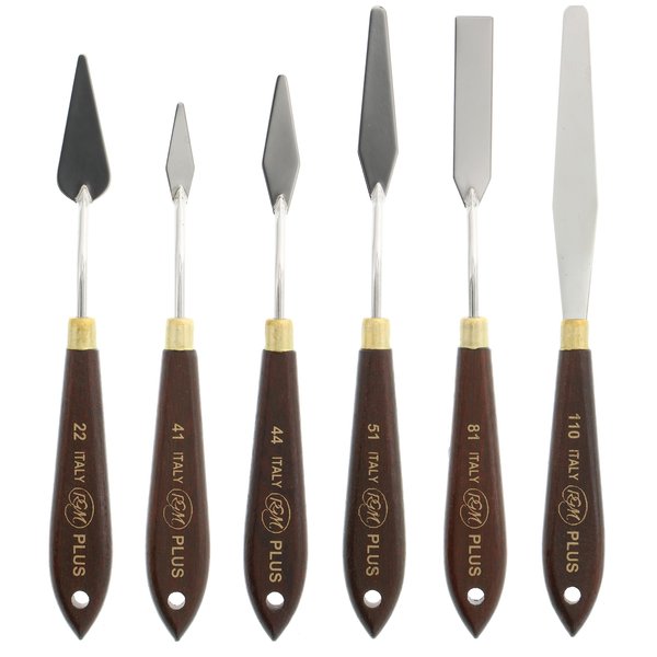 RGM 6 Italian Plus Painting Knife Set, Silver