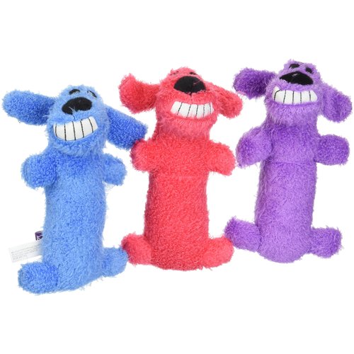 (3 Pack) Multipet Mini Plush Loofa Dog Toy 6-Inch