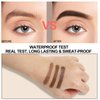 GEUUFEA 3 Colors Eyebrow Makeup Kit, Professional Brow Contour Palette, Waterproof Long-lasting Eyebrow Filler Powder with Mirror & Brow Brush