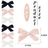Zkptops 6Pcs Small Hair Bow Velvet Bow Hair Clips Hairpins Bowknot Hair Clips Barrettes for Little Girls Kids Baby Mini Tiny Soft Cute Ponytail Holder Hair Accessories (Black Pink White)
