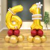 40 Inch Gold Number Balloons, Helium Mylar Foil Number Balloons for Birthday, Number 6 Balloon for 6st Birthday Decorations for Kids, Anniversary Party Decorations Supplies
