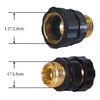 Hourleey Garden Hose Quick Connector, 3/4 Inch Male and Female Garden Hose Fitting Quick Connector, 6 Set