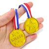 Honbay 24PCS Gold Plastic Winner Award Medals for Parties, Games, Sports, Dress Up and More