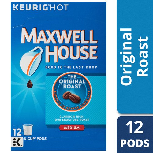 Maxwell House Original Medium Roast K-Cup Coffee Pods (12 Pods)