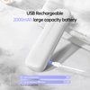 UV Toothbrush Sanitizer, ELMWAY Smart UV Toothbrush Sterilizer Travel Cutlery Fork Spoon, Portable USB Charging Toothbrush Cover with UV Light Sanitizer, Antibacterial Travel Toothbrush Holder (White)