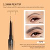 Music Flower eyebrow pencil,Dual-Ended Microfilling Eyebrow Pen, Liquid Eyebrow Pen with 4 Micro Brush-Tip Applicator & Brow Defining Eyebrow Pencil with Precision Tip (Black)