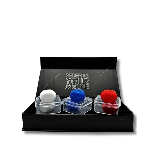 EDJAY Jaw Exerciser for Facial Toning - Fitness Facial Toner, Jawline Shaper Ball Massager - Define & Slim Your Face - Double Chin Reducer, Muscle Toner - Exercise Ball - Chisell Muscle Training Kit