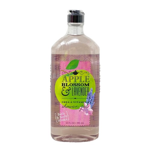 Generic Bath and Body Work Apple Blossom & Lavender Shea & Vitamin E Shower Gel Bundle - Lot of 3, Full Size, Green
