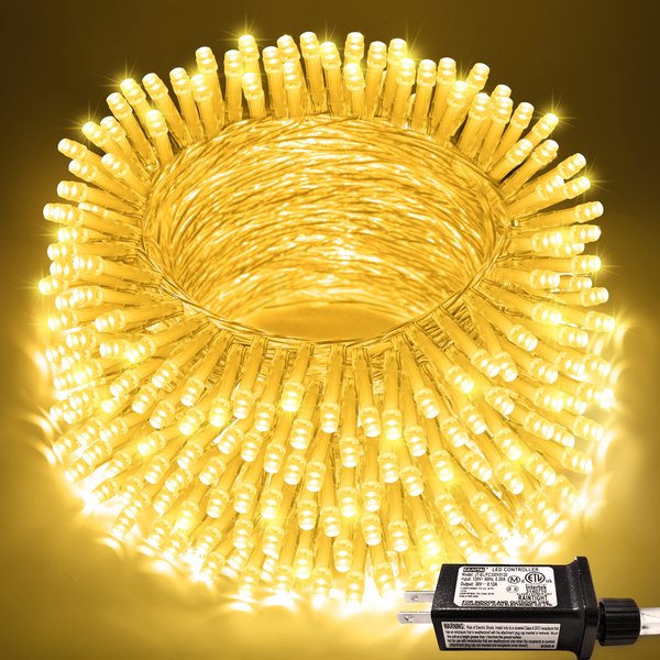 JMEXSUSS 66ft 200 LED String Lights Indoor Bedroom, Warm White Christmas String Lights Outdoor Waterproof, Connectable Fairy Twinkle Lights Plug in for Outside Tree Classroom Wedding Xmas Decorations