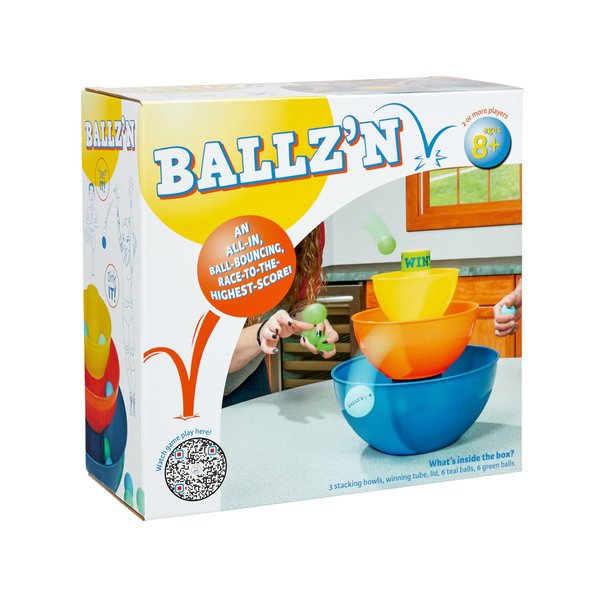 Ballz'n | The Fast Paced Pong Ball Bouncing Trick Shots Game for Tipsy Adults and Family Game Night | Fun Family Board Game Floor Game Party Game Adult Game | Portable and Easy Storage | 2-6 Players