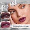 HOSAILY Magic Color Changing Lip Oil, Glitter Black Color Changing Lipstick, Hydrating Lip Glow Oil Plumping Glimmer Lip Gloss Transparent Lip Care, Non-sticky Long Lasting Fresh Texture Lip Oil