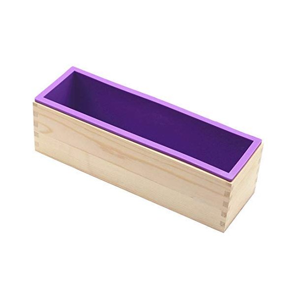 DD-life Flexible Rectangular Soap Silicone Loaf Mold Wood Box for 42oz Soap Making Supplies ¡­
