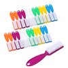 DAYGOS 24pcs Handle Grip Nail Brush - Finger Nail Brushes for Cleaning Fingernails, Hand Fingernail Scrub Brush Kits for Toes and Nails Cleaner, Long Handle Pedicure Brushes, Multicolor