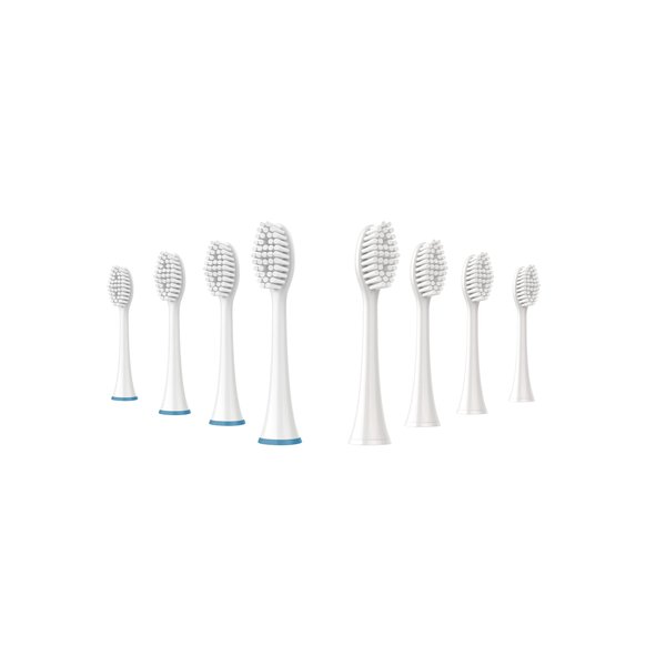 Pursonic Standard Replacement Brush Heads for Dazzlepro Elements Toothbrush & AquaSonic Black, AquaSonic Vibe, AquaSonic Duo pro, AquaSonic Black Series pro (8 Pack))