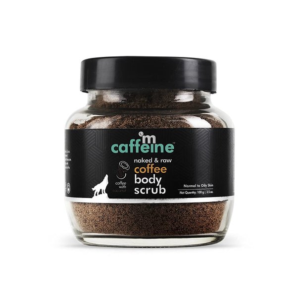 Citiz mCaffeine Naked & Raw Coffee Body Scrub, 100 g | Coconut | Tan Removal | Oily/Normal Skin | Paraben & SLS Free