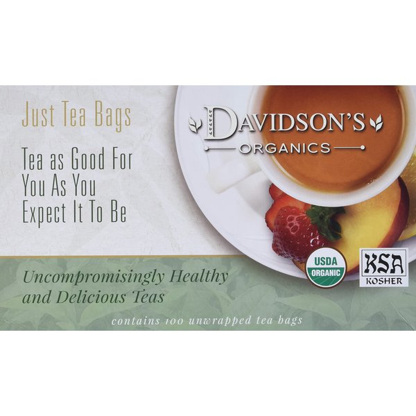 Davidson's Organics, Decaffeinated Earl Grey, 100-count Unwrapped Tea Bags